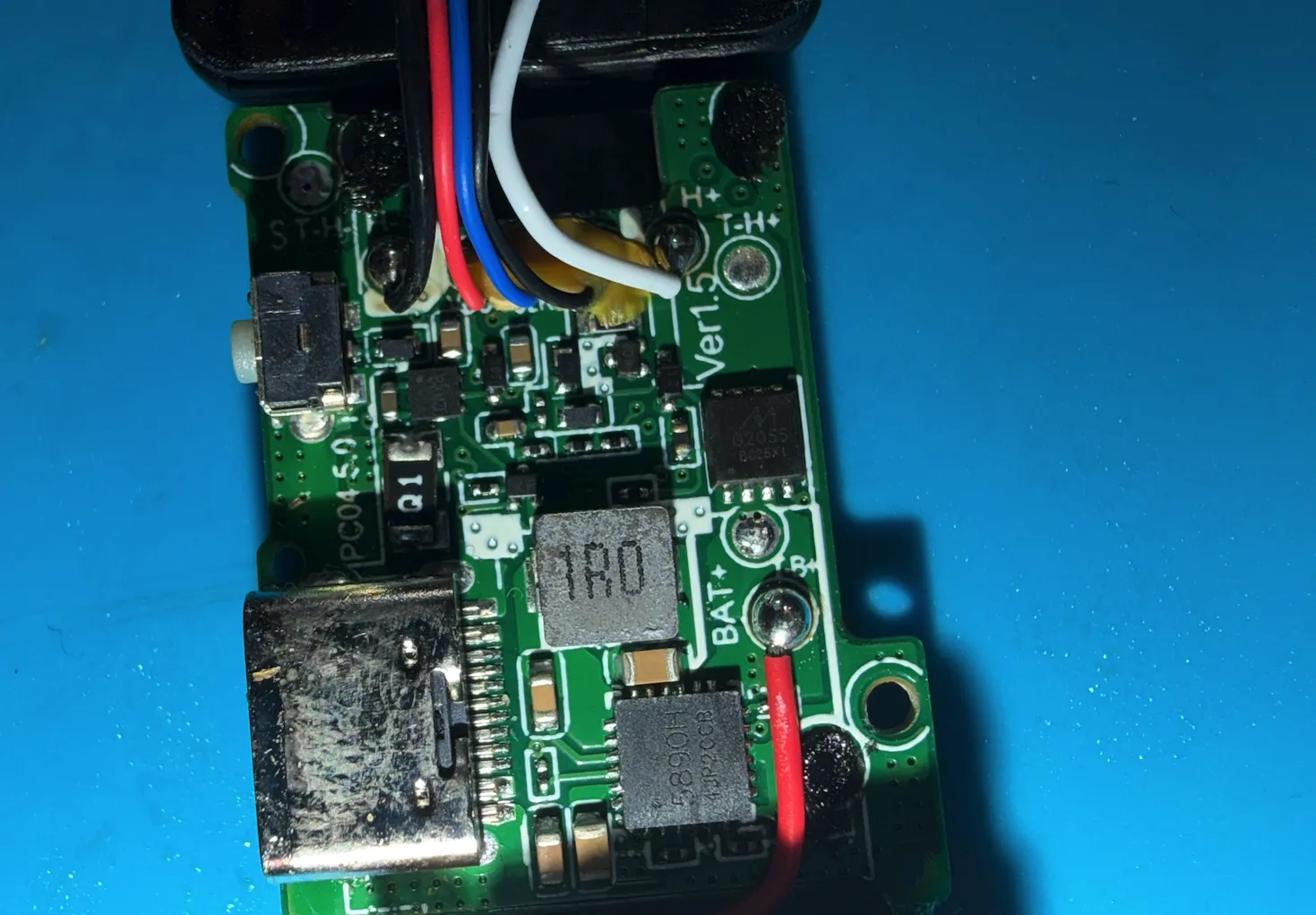 The back of the board